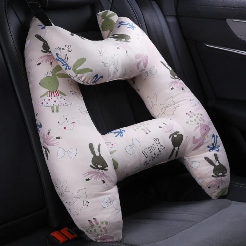 55x70cm car headrest pillow with pearl cotton filling in a selected pattern.