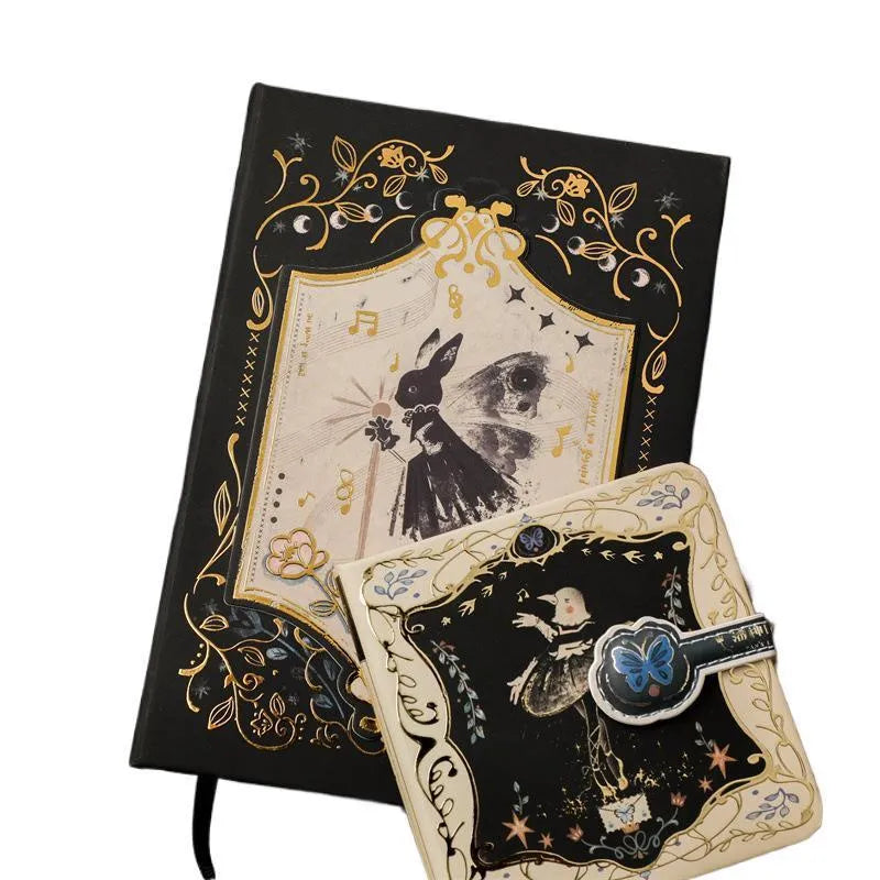 Retro Gothic style A5 notebook with animal and nature themed cover designs
