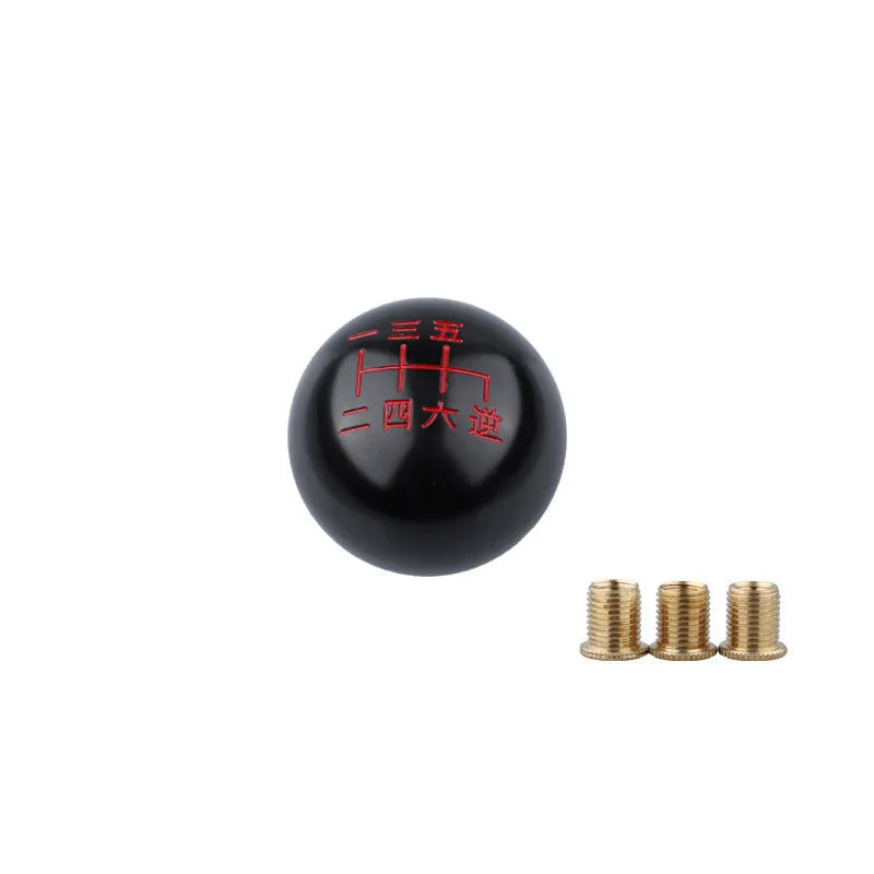 Aluminium alloy round car gear shift head with multiple finish style options