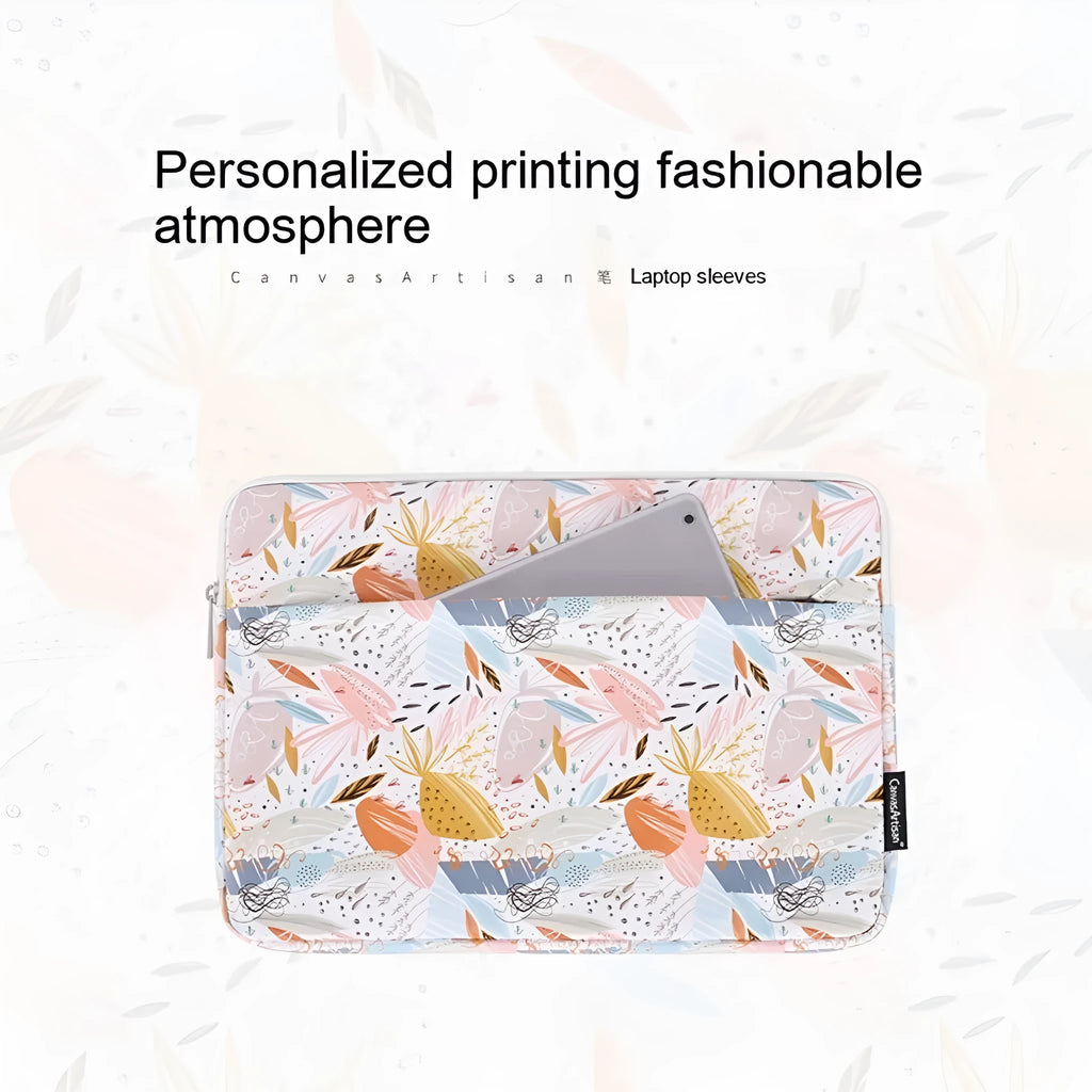 White waterproof PU leather laptop inner bag for 14 inch computers with anti-seismic protection