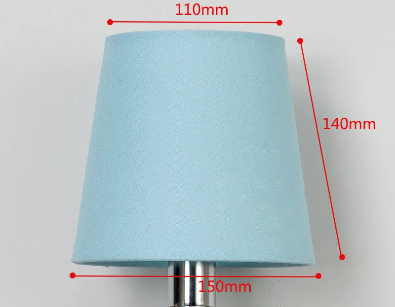 Mini size fabric lampshade with horizontal paste design in multiple colour options