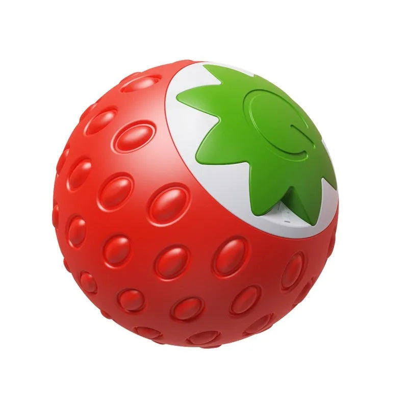 Self-Hi electric cat rolling ball toy in orange and green, made from ABS and silicone for interactive play