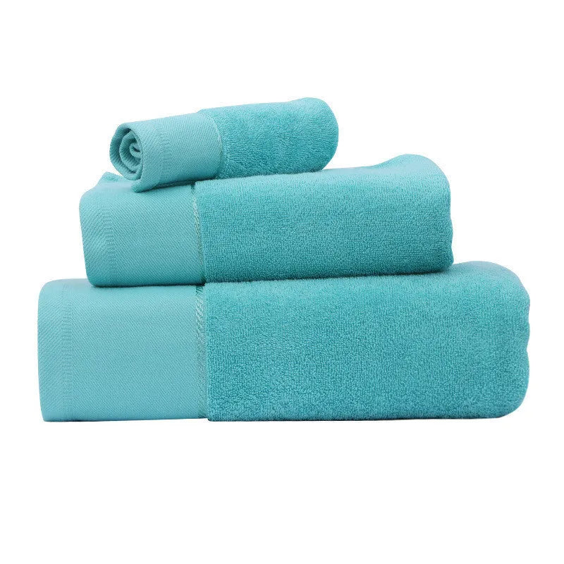 Cotton bath towel 70x140cm 600g in white, grey, blue, pink or yellow with combed yarn