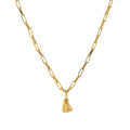 Ghost pendant necklace with stainless steel chain and electroplated titanium steel charm