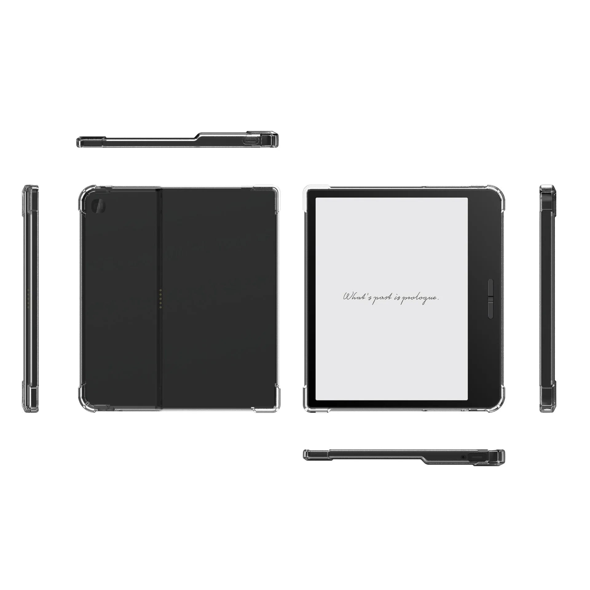 Transparent airbag phone case for 7-inch e-readers and tablets showing shockproof TPU construction