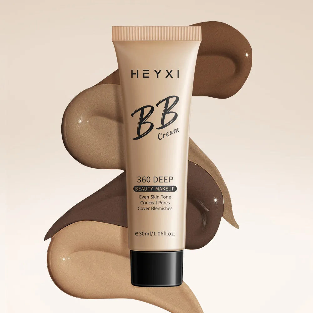 Waterproof BB cream foundation in four shade options with skincare benefits