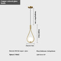 Copper modern minimalist bedside chandelier with choice of honeycomb or milk white lamp covers.