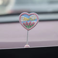 PVC cartoon duckling car decoration set with six small ducks and one hello sign