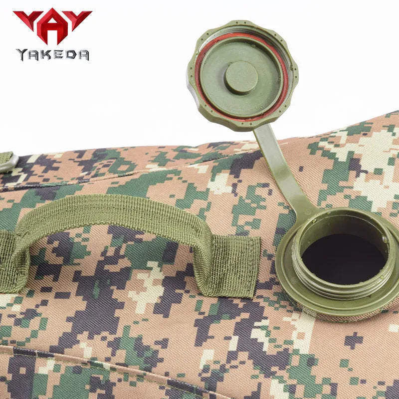 Tactical water bag in jungle camouflage or CP, 46cm x 22cm, 600D oxford cloth outdoor hydration pack