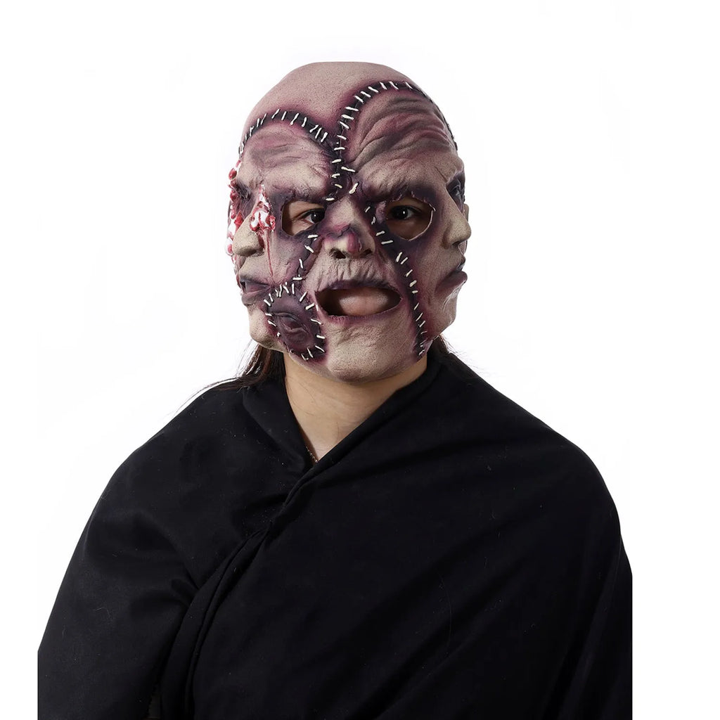 Adult three-sided grimace horror mask made from natural latex for Halloween cosplay.