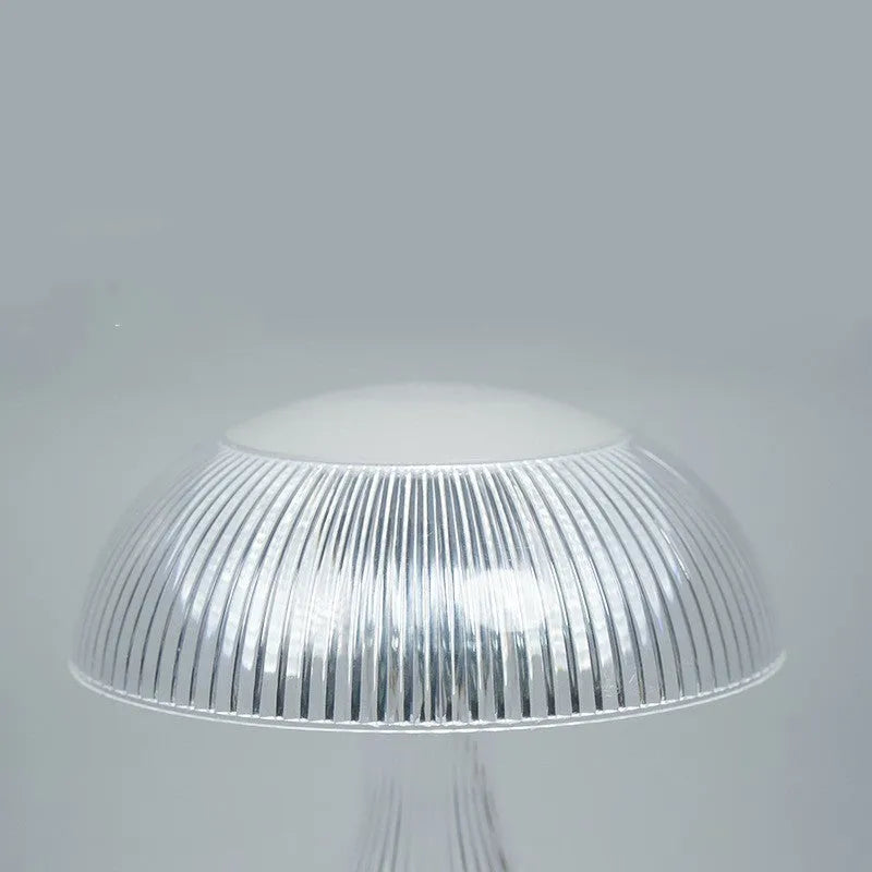White acrylic USB rechargeable touch night lamp with three-colour changing LED lighting