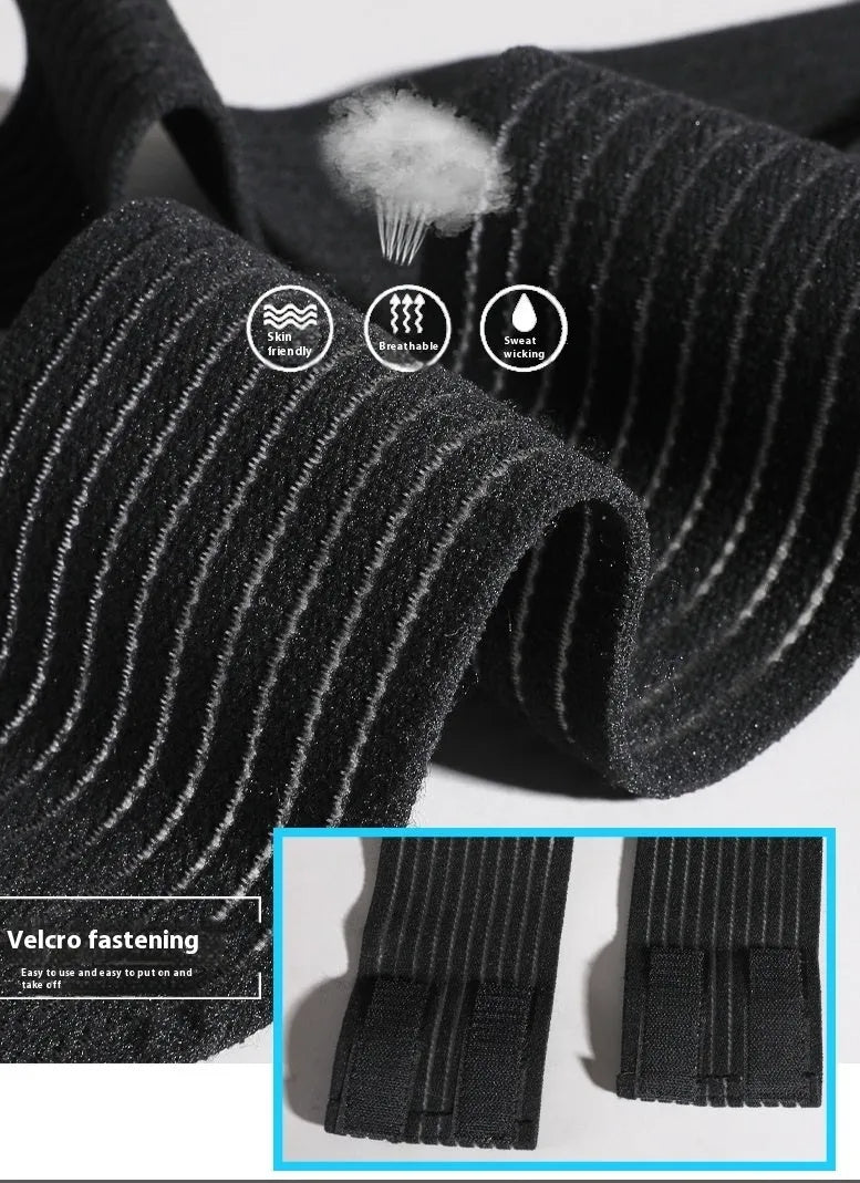 Elastic sports bandage ankle support in black and khaki adjustable free size for running and cycling