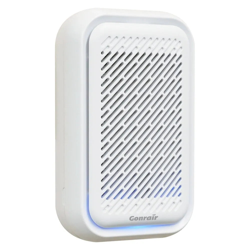 White wall-mounted air purifier with direct plug-in design for rooms under 10 square metres