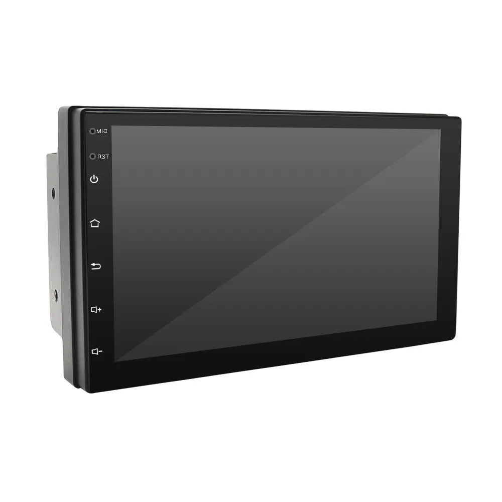 Black universal car navigation MP5 player with 7-inch screen for GPS and media playback