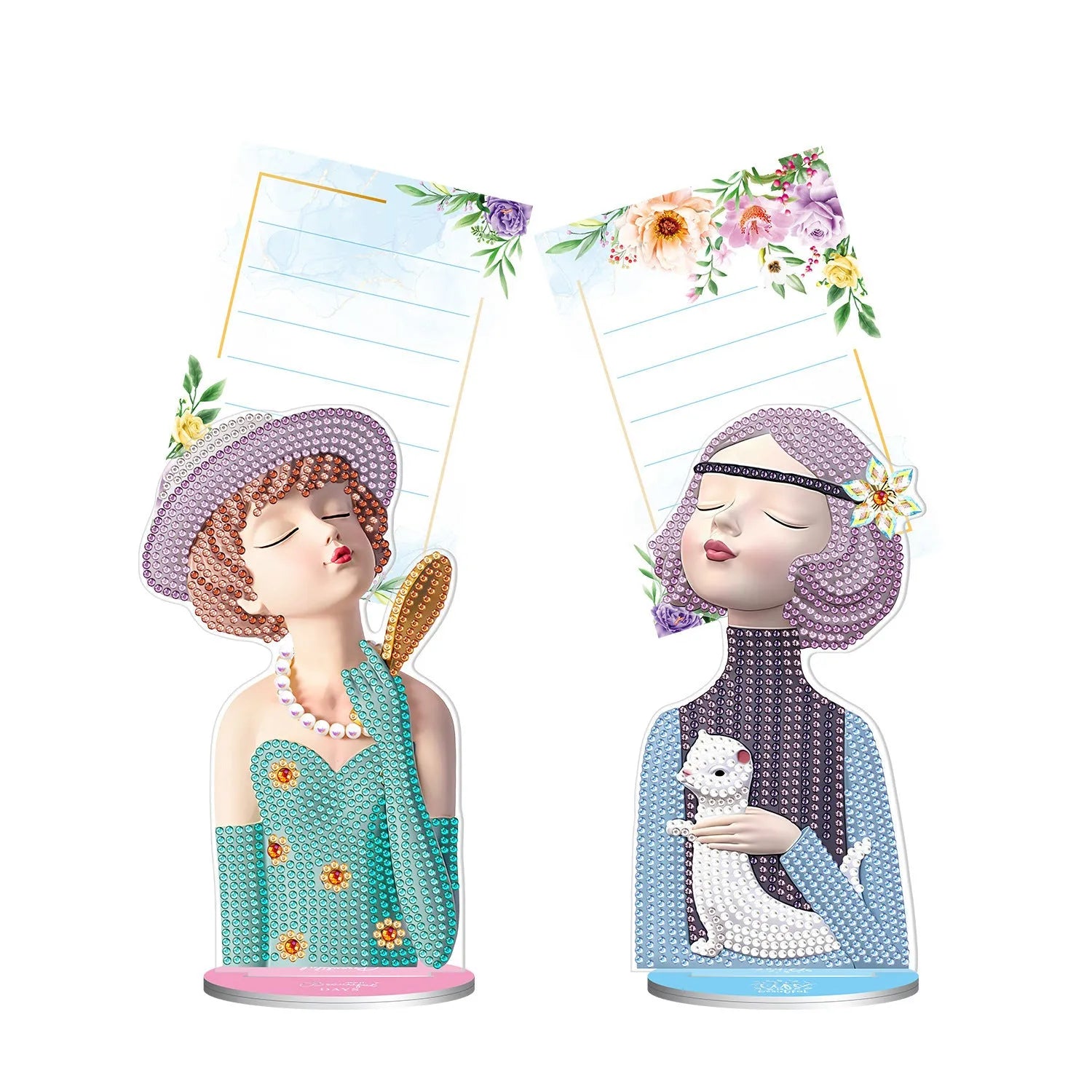 Desktop decorative note clip with diamond painting for restaurant organisation, American style design