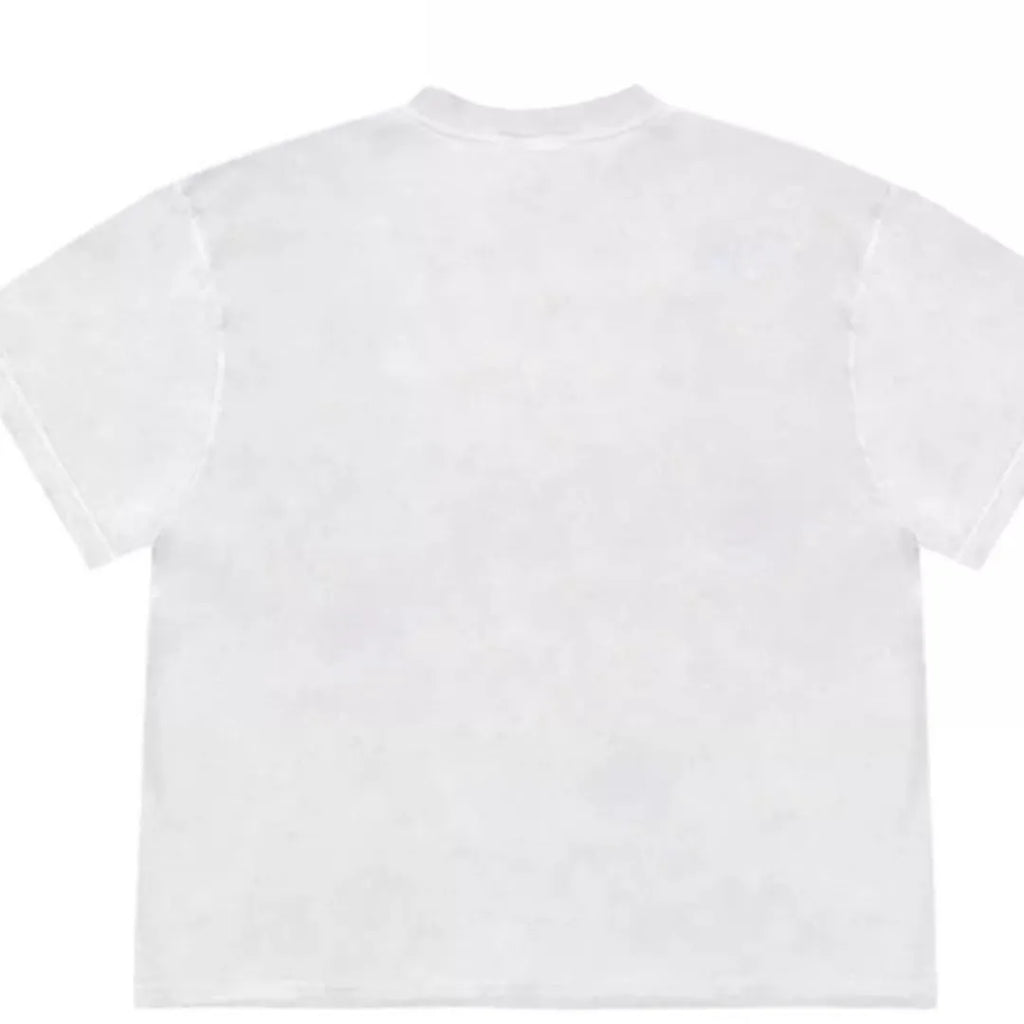 Blueberry and floral patchwork print on a loose-fit, short-sleeved ice oxygen cotton T-shirt.