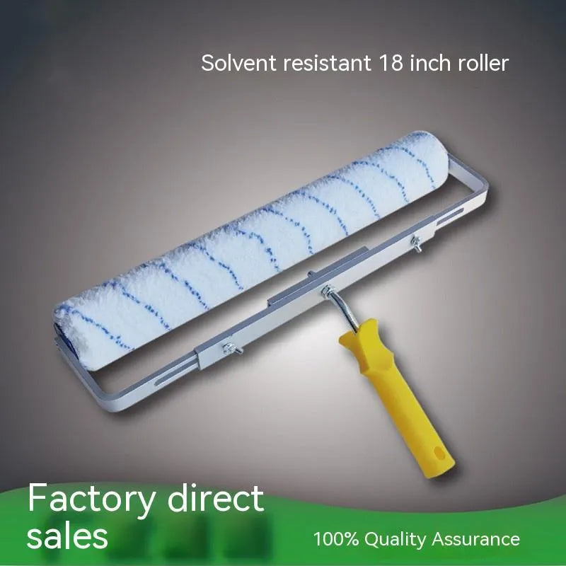 18-inch paint roller kit with short, medium, and long hair brush heads on an engineering plastics handle