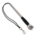 Bicycle dog walking hand holding rope pet traction lead with stainless steel chain ring on white background