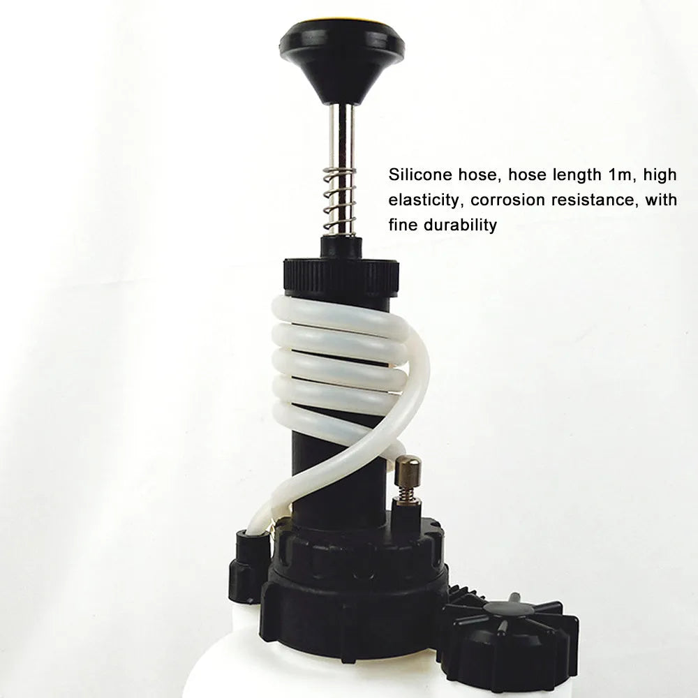 White 3L brake oil tank replacement tool with copper fittings for automotive brake fluid changing