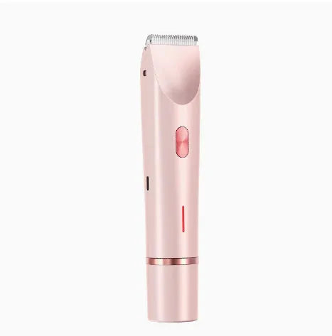 2 in 1 women's electric shaver with square foil and round rotating heads, USB rechargeable, pink colour