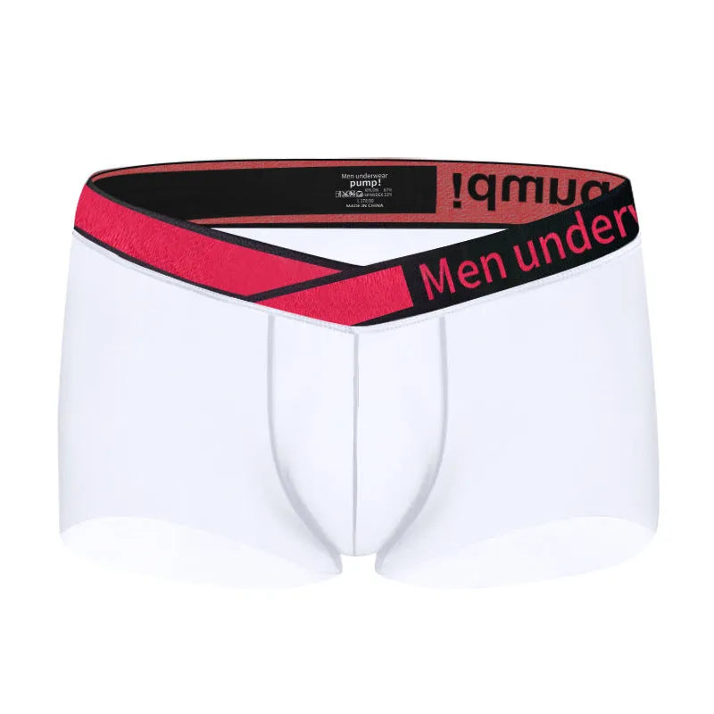 Men's low waist underwear with gradient laser pattern in breathable nylon modal fabric