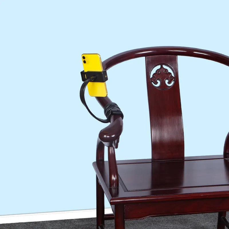 Flexible adjustable hose phone holder with silicone ABS aluminium construction for live broadcast mounting