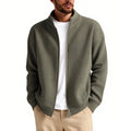 Men's loose fit cardigan sweater coat in chemical fibre blend fabric available in multiple colours