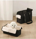 Portable nylon dog carrier bag in solid colour finish with adjustable shoulder strap for small pets
