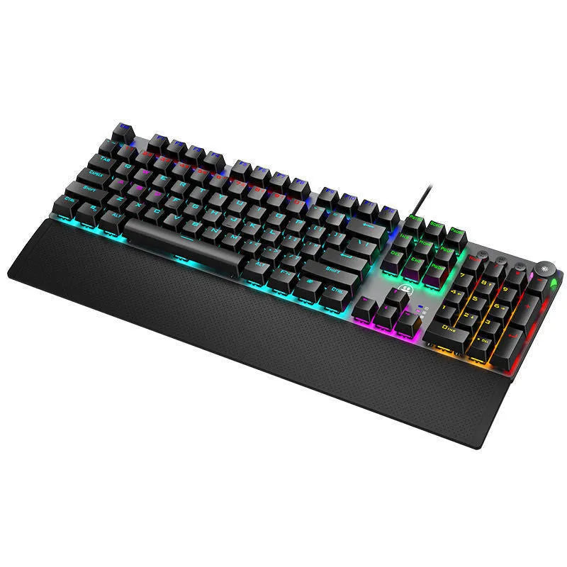 Rainforest Tarantula mechanical film gaming keyboard 95-key USB wired in magic colour with optional hand rest
