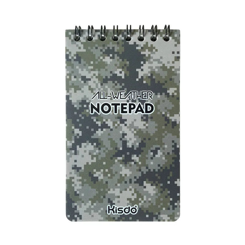 Waterproof spiral notebook with PP cover and stone paper pages in multiple colour options