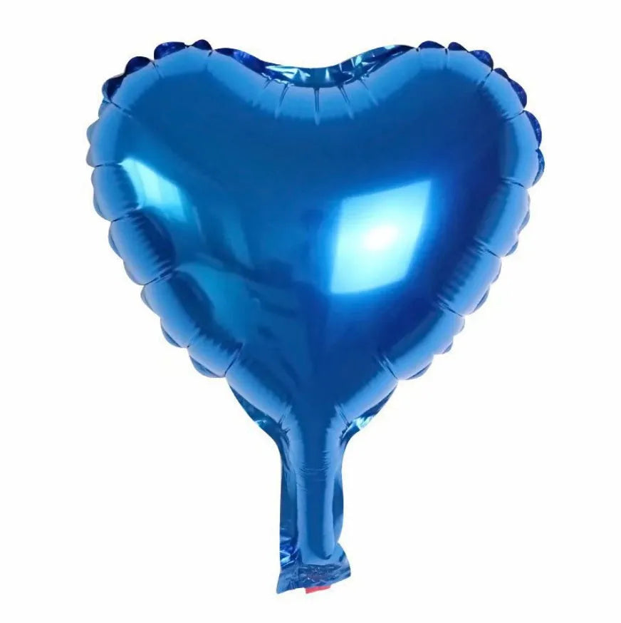 Peach heart shaped aluminium foil balloons in metallic colours for party decorations