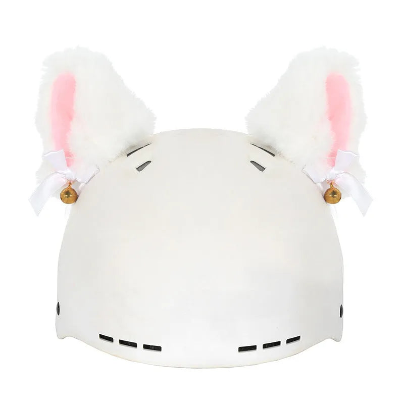 Plush cartoon character ski helmet decoration with elastic headband in assorted designs