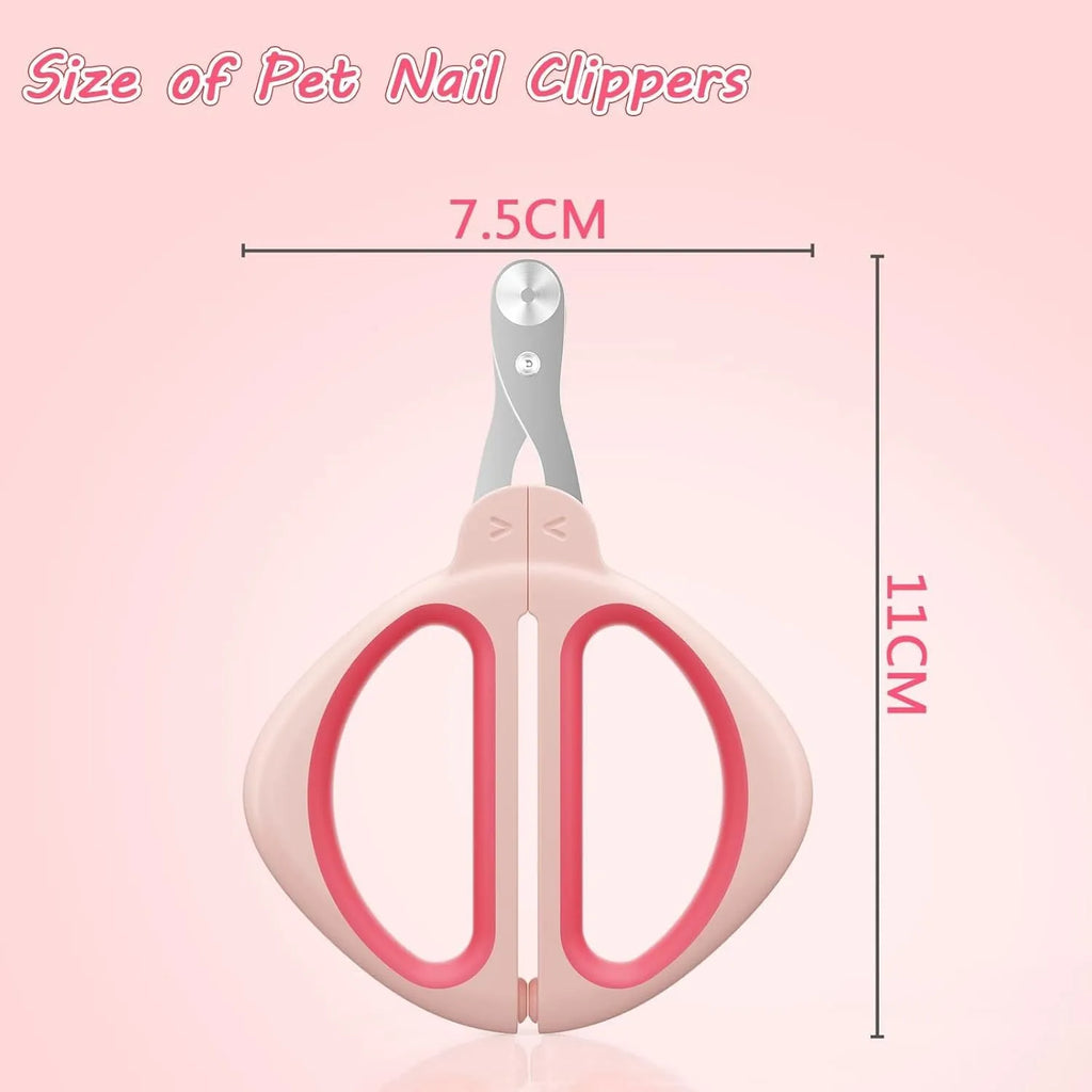 Blue cat nail clipper with a round positioning hole and a non-slip handle.