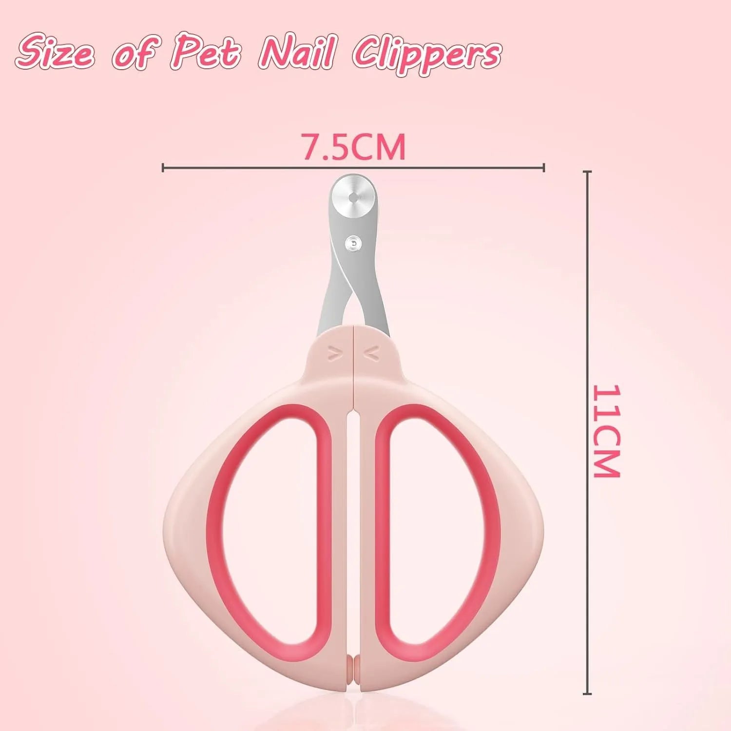 Blue cat nail clipper with a round positioning hole and a non-slip handle.