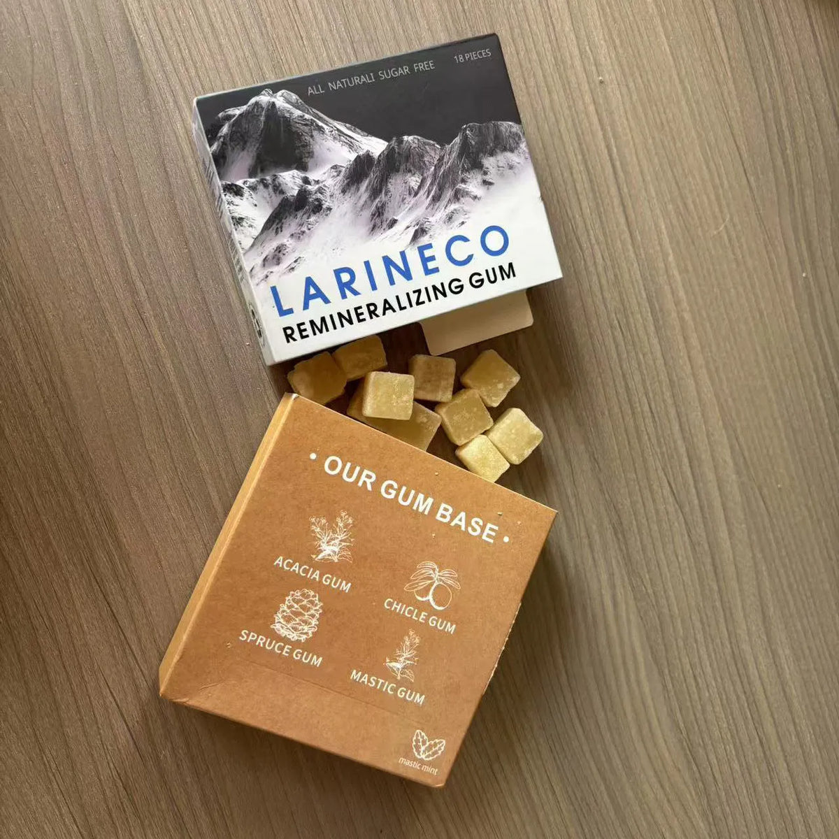 Frankincense mint supplement box showing 18 vegan capsules inside