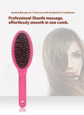 Black ring tooth hair extension comb with airbag cushioning on white background