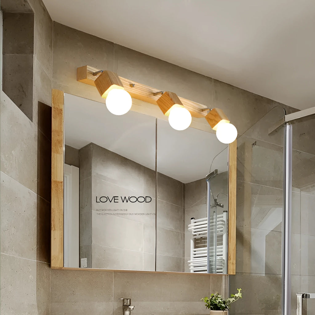 24cm diameter mirror cabinet LED wall lamp for bedroom installation with multiple light colour options