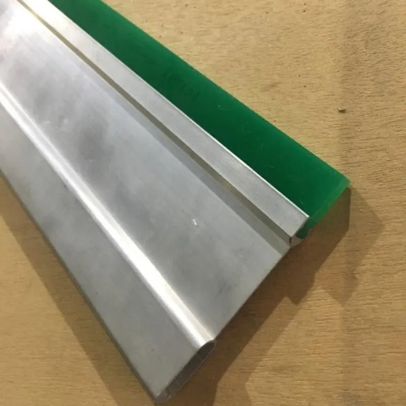 Green 50cm thickened aluminium alloy screen printing scratch handle on white background