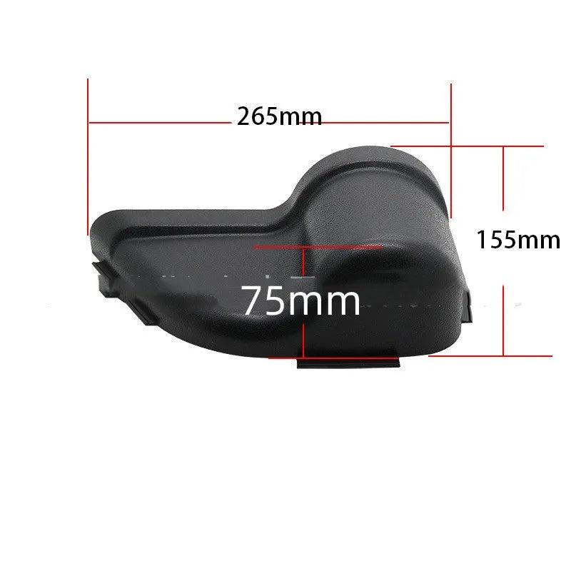 Black ABS door storage organiser for Jeep Wrangler JK and JL models mounted on vehicle interior door panel.