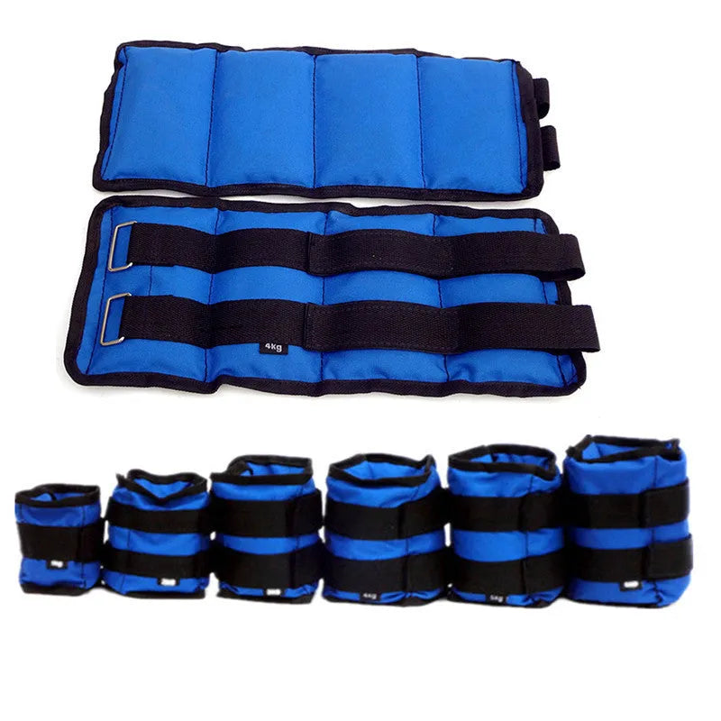 Pair of Oxford cloth legging sandbags for track and field running in weight options from 1kg to 6kg