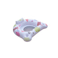 White luminous U-shaped inflatable seat float on water