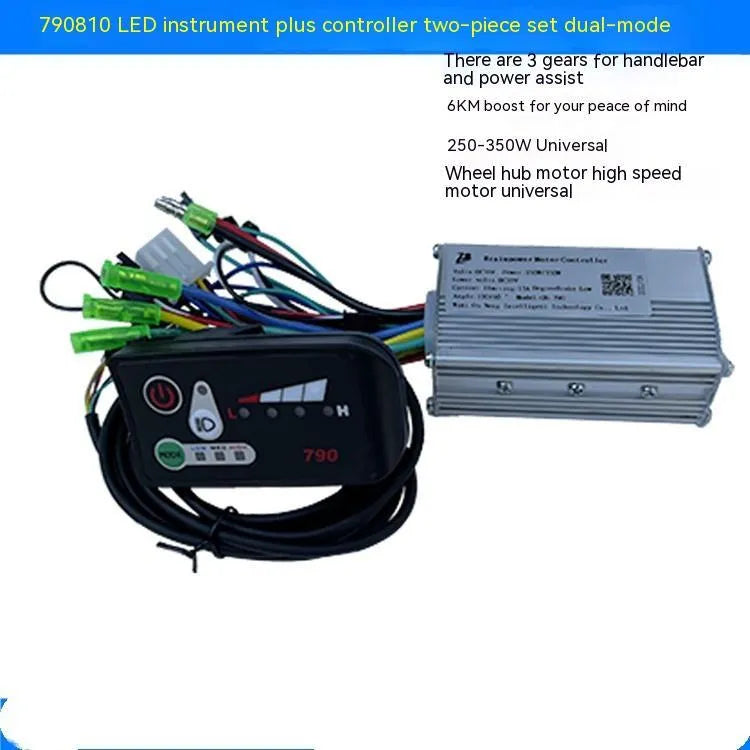 6-tube electric bicycle scooter controller for 250-350W motors measuring 9x5x3cm