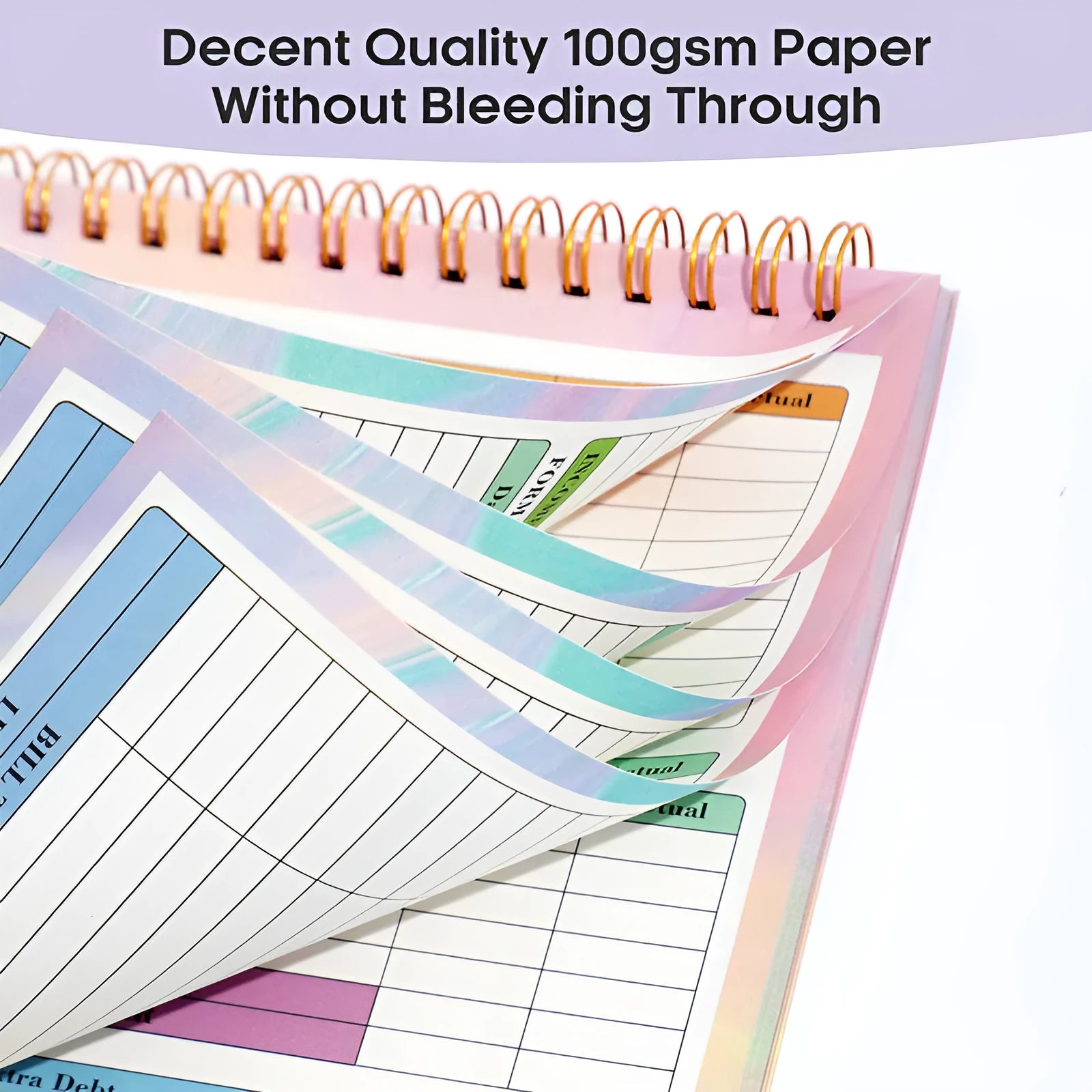 B5 spiral-bound budget tally book with PP cover for daily financial recording