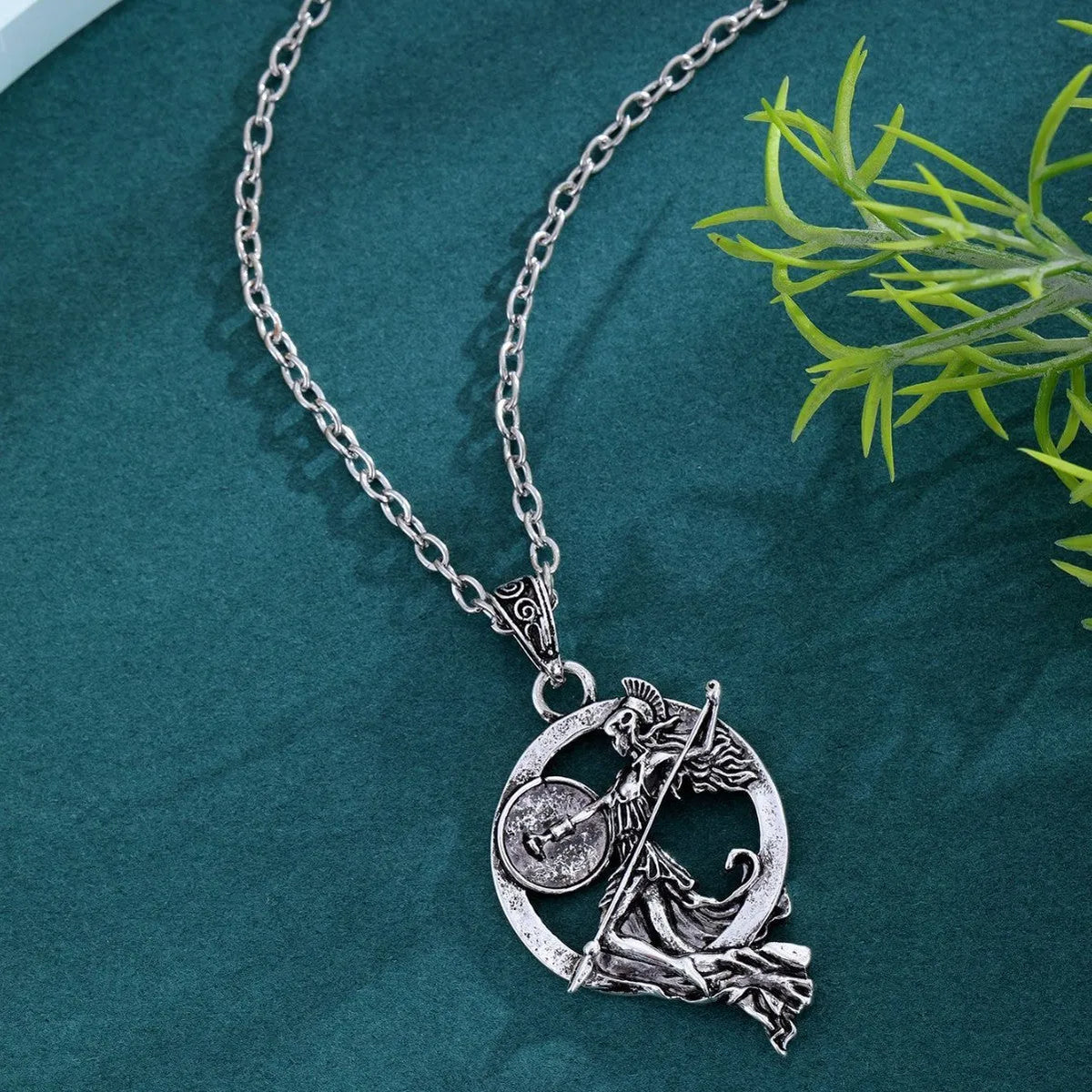 War Goddess Necklace in bronze tone retro fashion costume jewellery pendant for cosplay and themed outfits