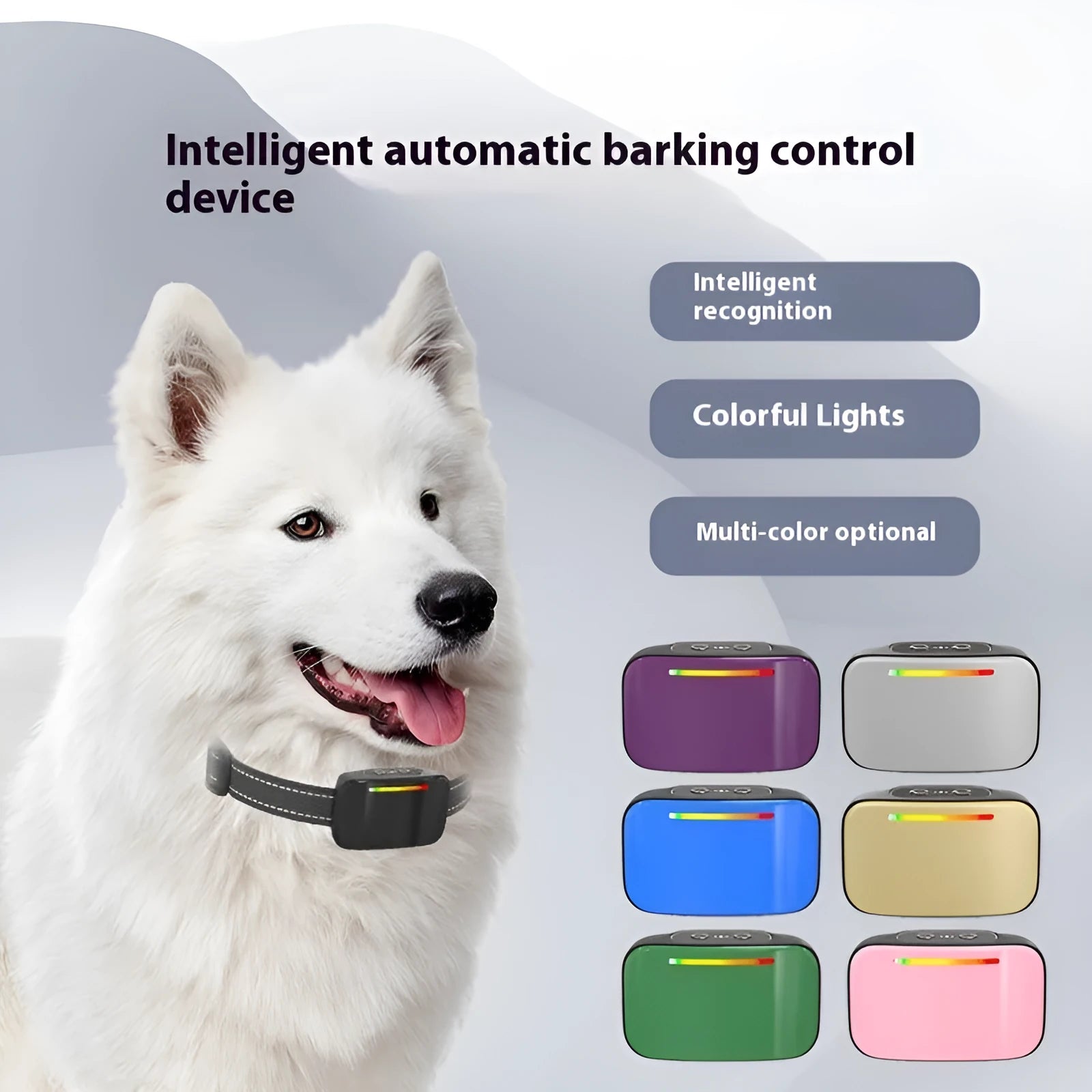 Automatic voice control bark stopper plastic dual mode 4-speed sensitivity dog training device