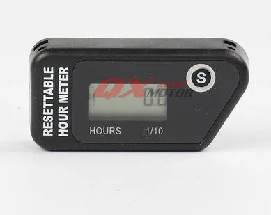 Black waterproof digital LCD maintenance timer for vehicles and equipment