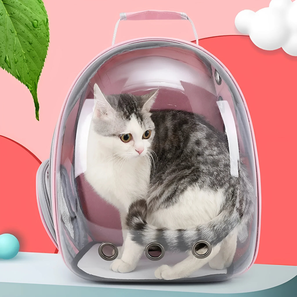PC astronaut cat diaper bag in medium capacity with side-open access