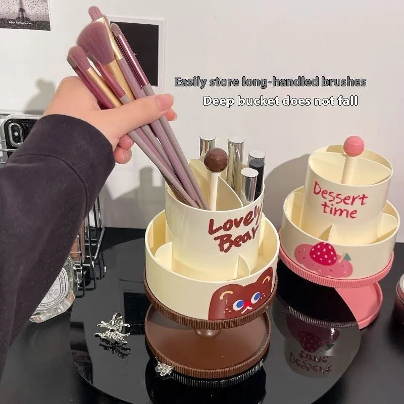 Rotating cosmetic brush storage barrel in Japanese style with 18 litre capacity
