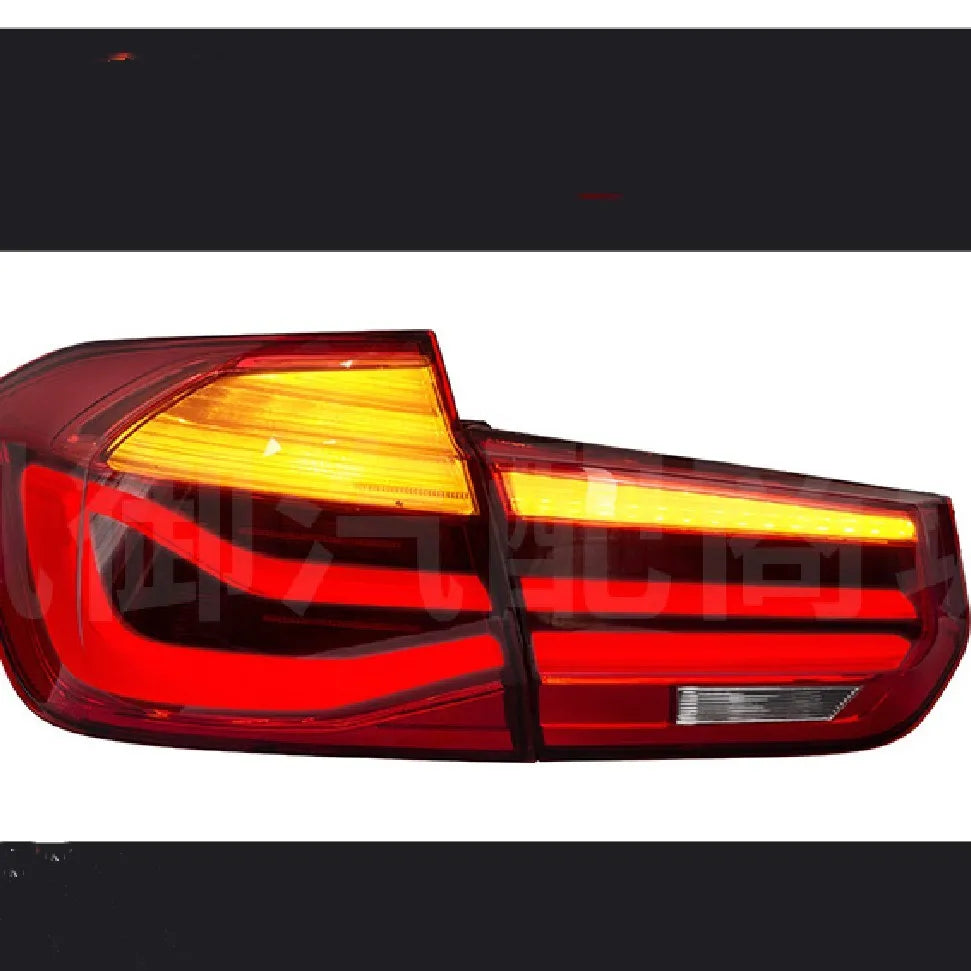 BMW 3 Series tail light assembly with LED running lights in red or smoked black finish