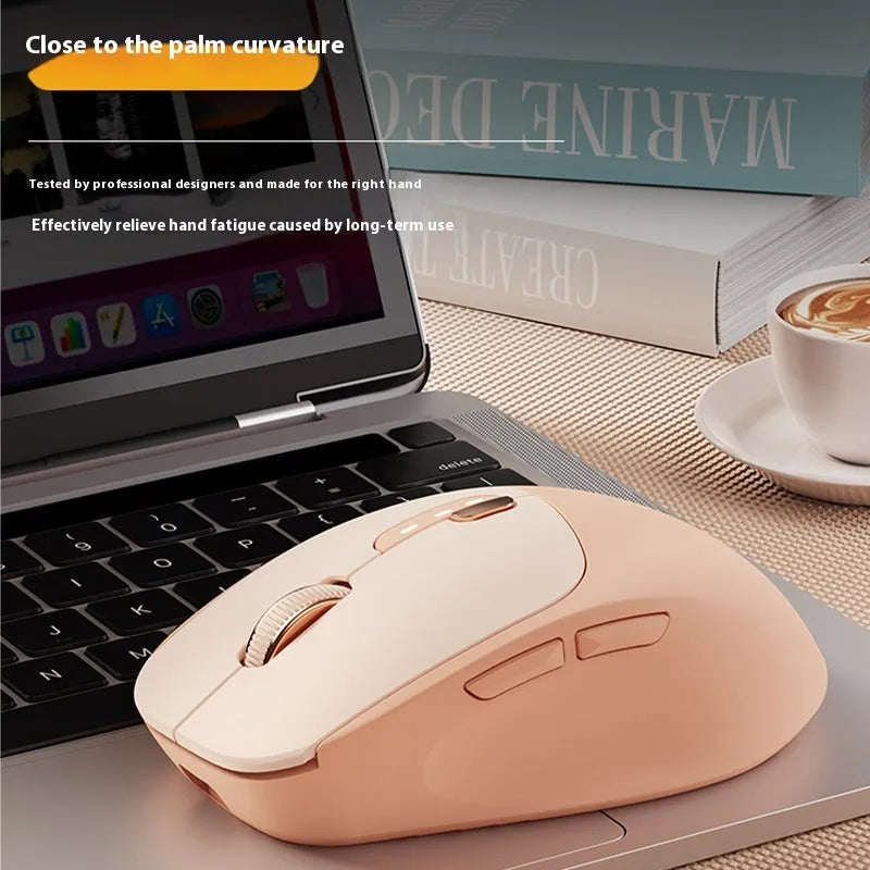 Mute wireless Bluetooth computer mouse in matcha green colour showing compact design